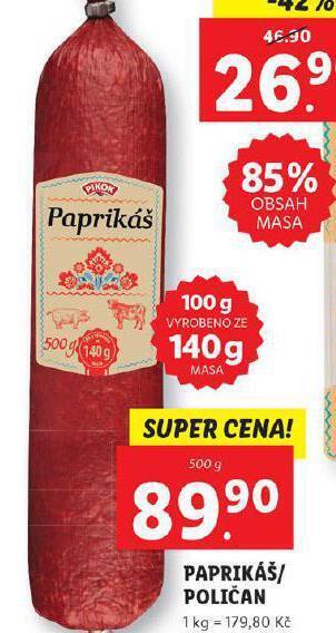 Lidl Paprikáš nabídka