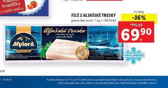 Lidl Filé z aljašské tresky nabídka