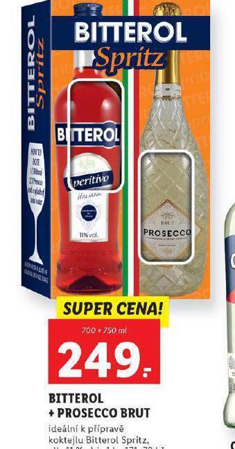 Lidl Bitterol + prosecco brut nabídka