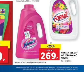 Lidl Vanish tekutý odstraňovač skvrn nabídka