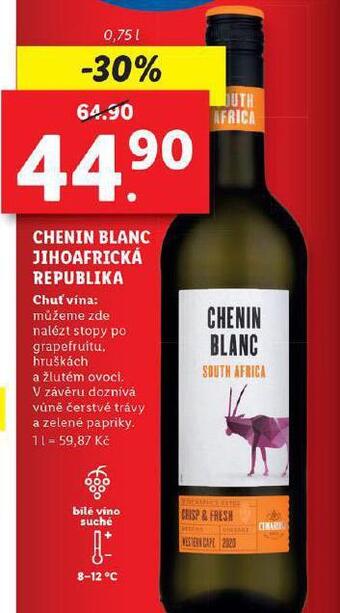 Lidl Chenin blanc jihoafrická republika nabídka