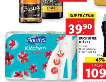 Lidl Florasyl kuchyňské utěrky nabídka