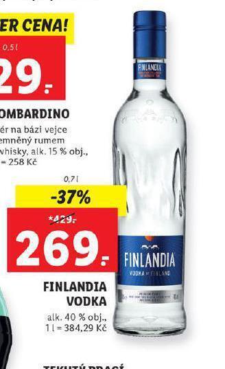 Lidl Finlandia vodka nabídka