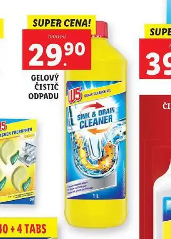 Lidl W5 gelový čistič odpadů nabídka