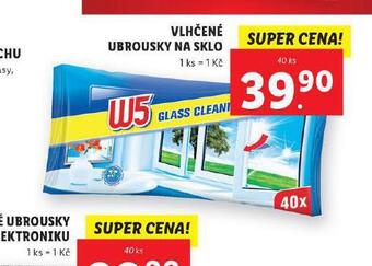 Lidl W5 vlhčené ubrousky na sklo nabídka