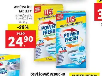 Lidl W5 wc čistící tablety nabídka