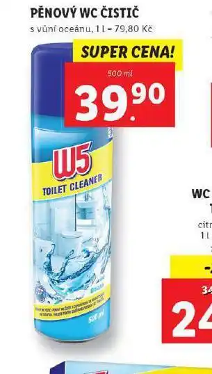 Lidl W5 pěnový wc čistič nabídka