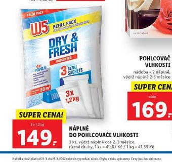 Lidl W5 náplně do pohlcovače vlhkosti nabídka