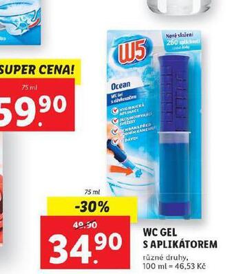 Lidl W5 wc gel s aplikátorem nabídka