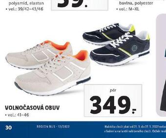 Lidl Volnočasová obuv nabídka