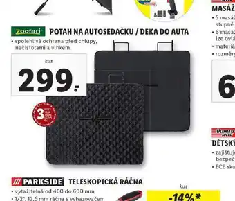 Lidl Potah na autosedačku nabídka