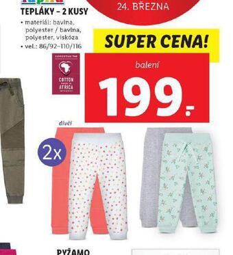 Lidl Dívčí tepláky nabídka