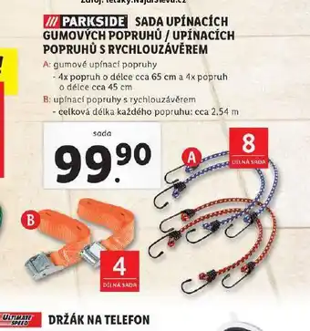 Lidl Sada upínacích popruhů s rychlouzávěrem nabídka