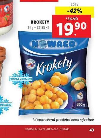 Lidl Nowaco krokety nabídka