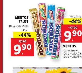 Lidl Mentos fruit nabídka