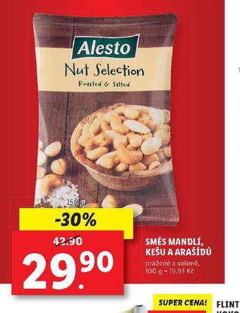 Lidl Směs mandlí kešu a arašídů nabídka