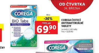 Lidl Corega čistící antibakteriální tablety nabídka