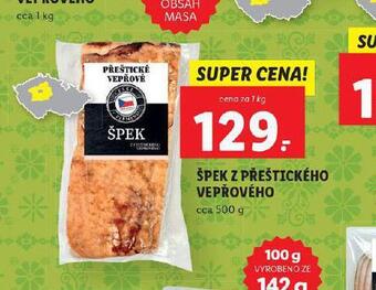 Lidl Špek z přeštického vepřového nabídka