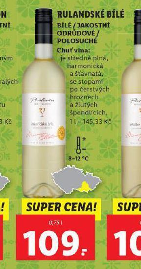 Lidl Rulandské bílé nabídka