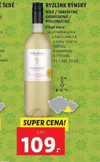 Lidl Ryzlink rýnský nabídka
