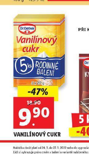 Lidl Vanilínový cukr nabídka