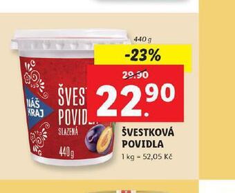 Lidl Švestková povidla nabídka