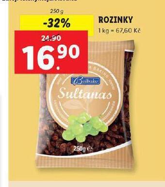 Lidl Rozinky nabídka