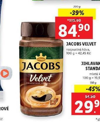 Lidl Jacobs velvet instantní káva nabídka