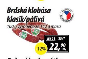 ZEMAN Brdská klobása klasik / pálivá nabídka