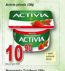 Lidl Activia jahoda nabídka