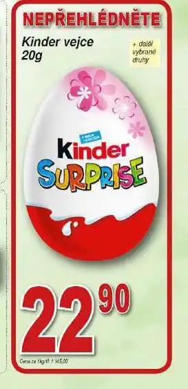 Lidl Kinder vejce nabídka
