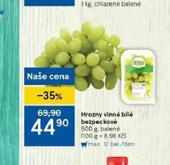 Tesco Hrozny révy vinné bílé besemenné nabídka