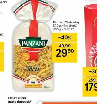 Tesco Panzani těstoviny nabídka
