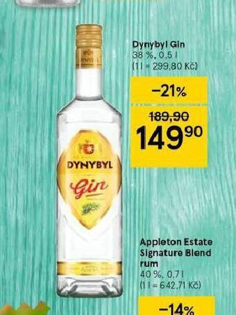 Tesco Dynybyl gin nabídka
