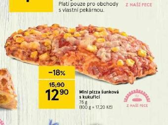 Tesco Mini pizza šunková s kukuřicí nabídka