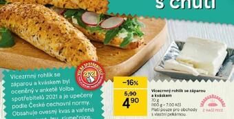 Tesco Vícezrnný rohlík se záparou a kváskem nabídka