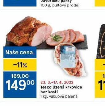 Tesco Uzená krkovice bez kosti nabídka