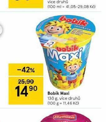 Tesco Bobík maxi nabídka