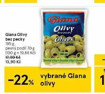 Tesco Giana olivy bez pecky nabídka