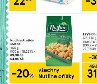 Tesco Nutline arašídy solené nabídka
