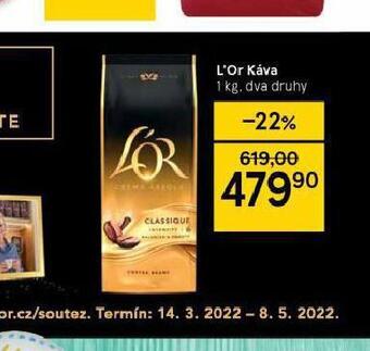 Tesco L´or káva nabídka