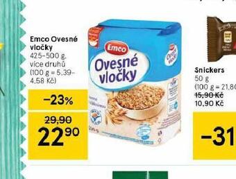 Tesco Emco ovesné vločky nabídka