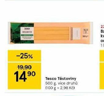 Tesco Tesco těstoviny nabídka