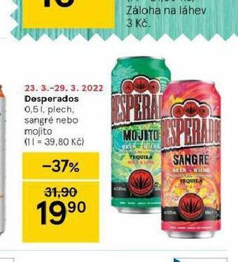 Tesco Desperados nabídka
