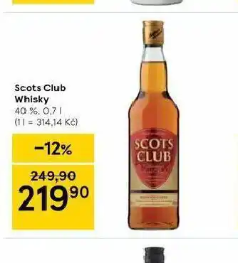 Tesco Scots club whisky nabídka