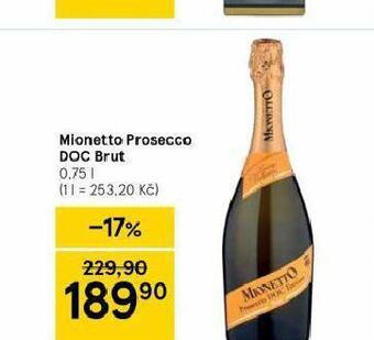 Tesco Mionetto prosecco doc brut nabídka