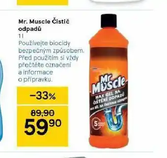 Tesco Mr. muscle čistič odpadů nabídka