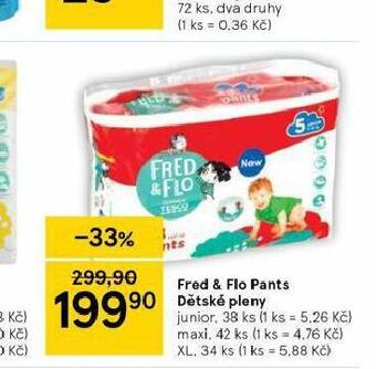 Tesco Fred & flo dětské pleny nabídka