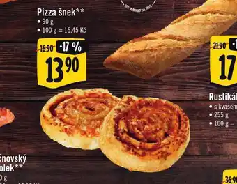 Jip Pizza šnek nabídka