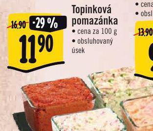 Jip Topinková pomazánka nabídka
